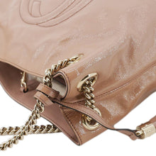 Load image into Gallery viewer, GUCCI Soho Medium Patent Leather Chain Tote Bag Beige 308982
