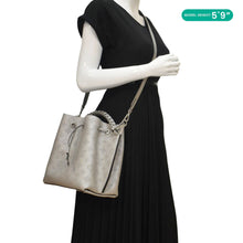 Load image into Gallery viewer, LOUIS VUITTON Muria Mahina Perforated Leather Shoulder Bag Silver
