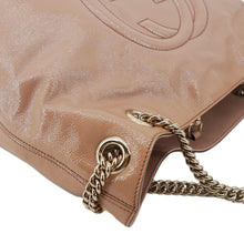 Load image into Gallery viewer, GUCCI Soho Medium Patent Leather Chain Tote Bag Beige 308982
