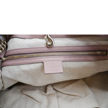 Load image into Gallery viewer, GUCCI Soho Medium Patent Leather Chain Tote Bag Beige 308982
