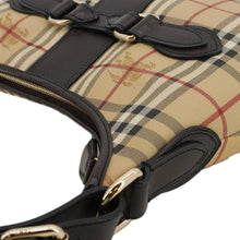 Load image into Gallery viewer, BURBERRY Haymarket Check House Canvas Buckle Shoulder Bag Dark Brown
