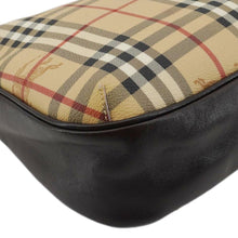 Load image into Gallery viewer, BURBERRY Haymarket Check House Canvas Buckle Shoulder Bag Dark Brown
