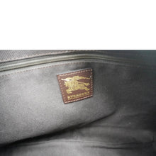 Load image into Gallery viewer, BURBERRY Haymarket Check House Canvas Buckle Shoulder Bag Dark Brown
