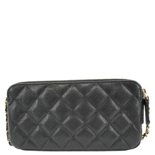 Load image into Gallery viewer, CHANEL Wallet on Chain Double Zip Caviar Leather Crossbody Bag Black

