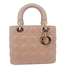 Load image into Gallery viewer, CHRISTIAN DIOR Lady Dior Medium Cannage Leather Crossbody Bag Rose Pink
