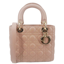 Load image into Gallery viewer, CHRISTIAN DIOR Lady Dior Medium Cannage Leather Crossbody Bag Rose Pink
