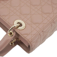 Load image into Gallery viewer, CHRISTIAN DIOR Lady Dior Medium Cannage Leather Crossbody Bag Rose Pink
