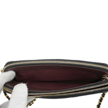 Load image into Gallery viewer, CHANEL Wallet on Chain Double Zip Caviar Leather Crossbody Bag Black
