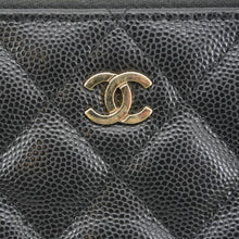 Load image into Gallery viewer, CHANEL Wallet on Chain Double Zip Caviar Leather Crossbody Bag Black
