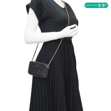 Load image into Gallery viewer, CHANEL Wallet on Chain Double Zip Caviar Leather Crossbody Bag Black
