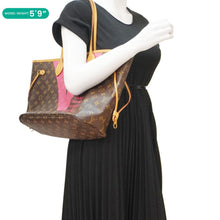 Load image into Gallery viewer, LOUIS VUITTON Neverfull MM V Monogram Canvas Tote Bag Brown
