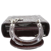 Load image into Gallery viewer, CHRISTIAN DIOR Lady Dior Quilted Patent Leather Shoulder Bag Burgundy
