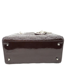 Load image into Gallery viewer, CHRISTIAN DIOR Lady Dior Quilted Patent Leather Shoulder Bag Burgundy
