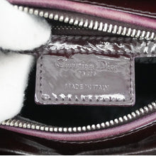 Load image into Gallery viewer, CHRISTIAN DIOR Lady Dior Quilted Patent Leather Shoulder Bag Burgundy
