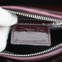 Load image into Gallery viewer, CHRISTIAN DIOR Lady Dior Quilted Patent Leather Shoulder Bag Burgundy
