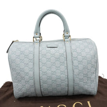 Load image into Gallery viewer, GUCCI Joy Medium Leather Boston Bag Light Blue 265697
