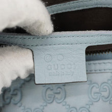 Load image into Gallery viewer, GUCCI Joy Medium Leather Boston Bag Light Blue 265697
