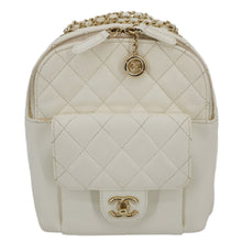 Load image into Gallery viewer, CHANEL CC Day Small Caviar Quilted Leather Backpack White
