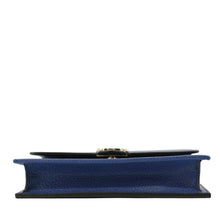 Load image into Gallery viewer, GUCCI Dollar Interlocking G Calfskin Leather Chain Wallet Crossbody Bag Blue 510314
