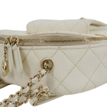 Load image into Gallery viewer, CHANEL CC Day Small Caviar Quilted Leather Backpack White
