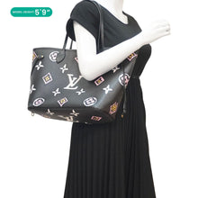 Load image into Gallery viewer, LOUIS VUITTON Neverfull MM Wild At Heart Monogram Empriente Tote Bag Black
