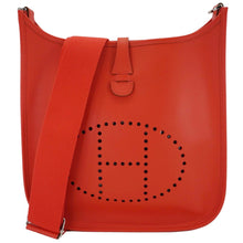 Load image into Gallery viewer, HERMES Evelyne III PM Taurillon Leather Crossbody Bag Orange Poppy
