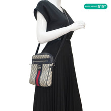 Load image into Gallery viewer, GUCCI Ophodia Small GG Supreme Canvas Messenger Bag Blue 547926

