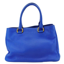 Load image into Gallery viewer, PRADA Vitello Daino Leather Tote Shoulder Bag Blue
