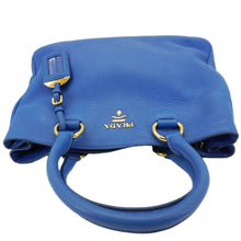 Load image into Gallery viewer, PRADA Vitello Daino Leather Tote Shoulder Bag Blue
