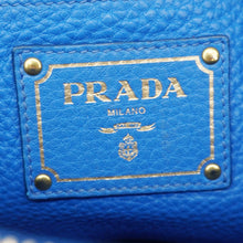 Load image into Gallery viewer, PRADA Vitello Daino Leather Tote Shoulder Bag Blue
