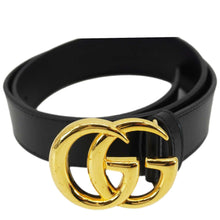 Load image into Gallery viewer, GUCCI GG Buckle Leather Belt Black 414515 Size 75.30
