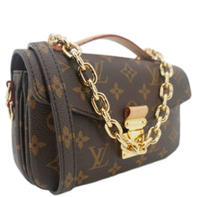 Load image into Gallery viewer, LOUIS VUITTON Metis East West Pochette Monogram Canvas Chain Shoulder Bag Brown
