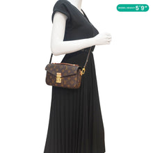 Load image into Gallery viewer, LOUIS VUITTON Metis East West Pochette Monogram Canvas Chain Shoulder Bag Brown
