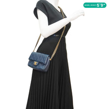 Load image into Gallery viewer, CHANEL Soul Flap Caviar Leather Chain Crossbody Bag Blue
