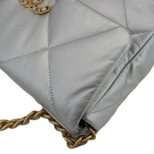 Load image into Gallery viewer, CHANEL 19 Medium Flap Quilted Leather Shoulder Bag Metallic Silver
