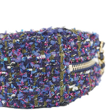 Load image into Gallery viewer, CHANEL Round Tweed Chain Clutch Crossbody Bag Blue
