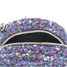 Load image into Gallery viewer, CHANEL Round Tweed Chain Clutch Crossbody Bag Blue
