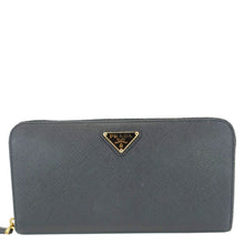 Load image into Gallery viewer, PRADA Zip Around Saffiano Leather Wallet Black
