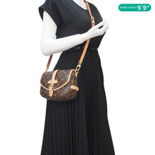 Load image into Gallery viewer, LOUIS VUITTON Saumur BB Monogram Canvas Crossbody Bag Brown
