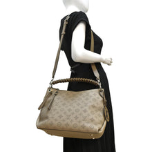 Load image into Gallery viewer, LOUIS VUITTON Beaubourg Mahina MM Leather Hobo Shoulder Bag Galet
