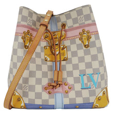 Load image into Gallery viewer, LOUIS VUITTON Neonoe Summer Trunks Damier Azur Crossbody Bag White
