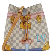 Load image into Gallery viewer, LOUIS VUITTON Neonoe Summer Trunks Damier Azur Crossbody Bag White
