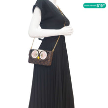 Load image into Gallery viewer, LOUIS VUITTON Pochette Felicie Owl Monogram Chain Crossbody Bag Rose Ballerine
