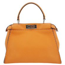 Load image into Gallery viewer, FENDI Peekaboo Iconic Medium Leather Satchel Shoulder Bag Orange
