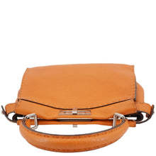 Load image into Gallery viewer, FENDI Peekaboo Iconic Medium Leather Satchel Shoulder Bag Orange
