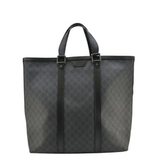 Load image into Gallery viewer, GUCCI GG Supreme Canvas Medium Black Tote Bag front look
