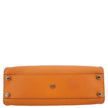 Load image into Gallery viewer, FENDI Peekaboo Iconic Medium Leather Satchel Shoulder Bag Orange
