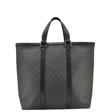 Load image into Gallery viewer, GUCCI GG Supreme Canvas Medium Black Tote Bag  back look
