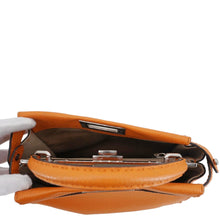 Load image into Gallery viewer, FENDI Peekaboo Iconic Medium Leather Satchel Shoulder Bag Orange
