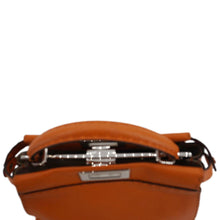 Load image into Gallery viewer, FENDI Peekaboo Iconic Medium Leather Satchel Shoulder Bag Orange
